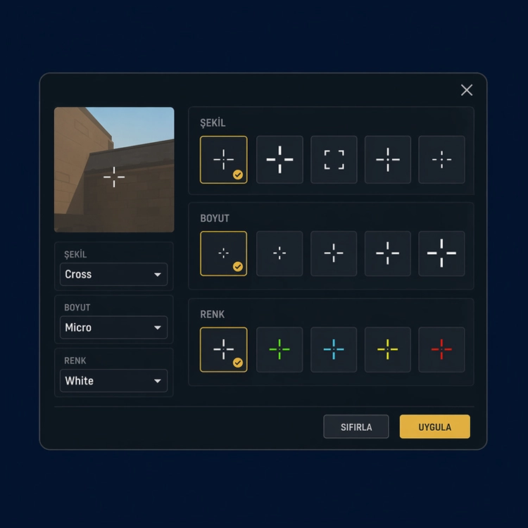 Özel crosshair ayarları